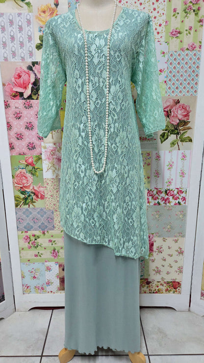 Sage Green 2-Piece Dress Set LR0121