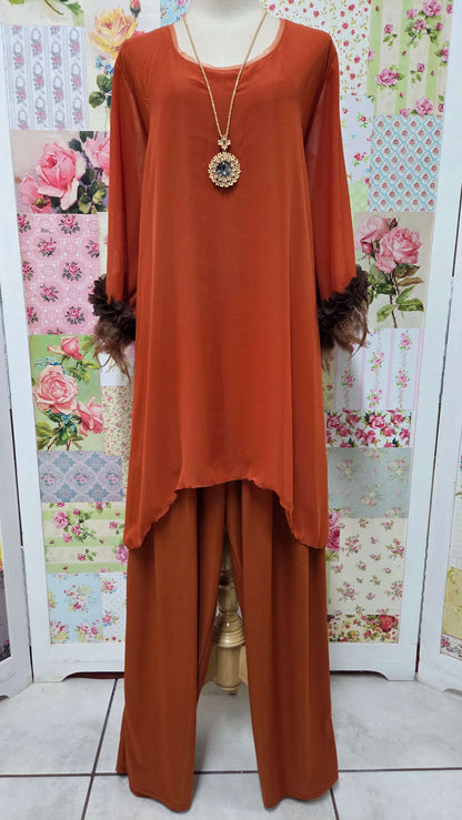 Rust 3-Piece Pants Set LR0428