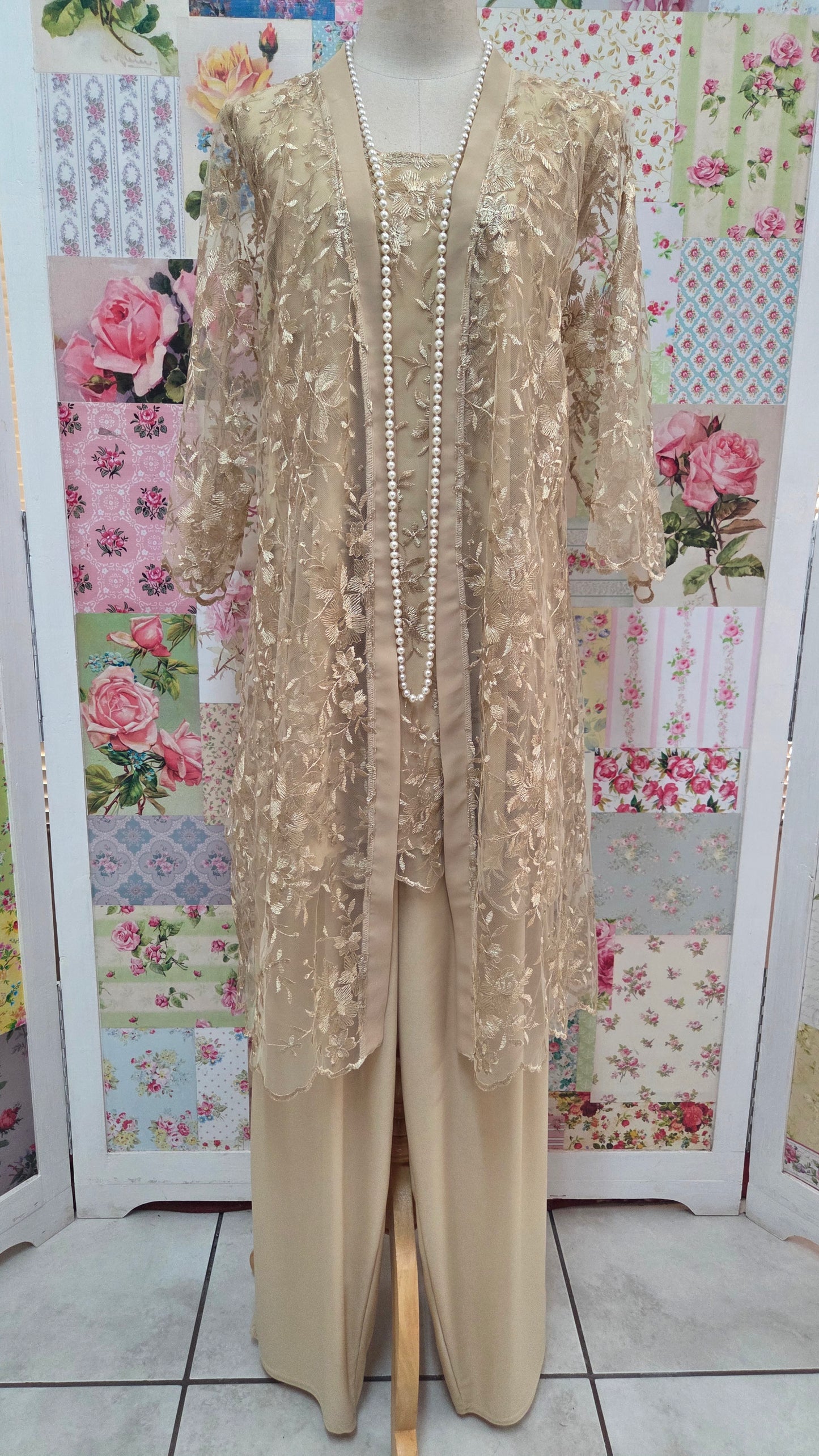 Champagne 3_Piece Pants Set LR0595