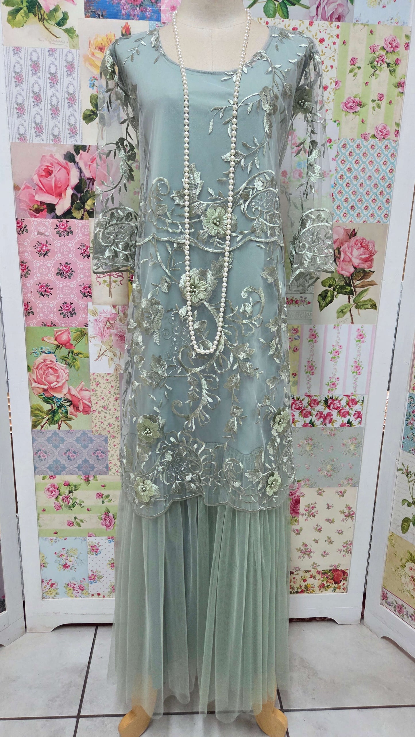 Sage Green Dress Set LR0562