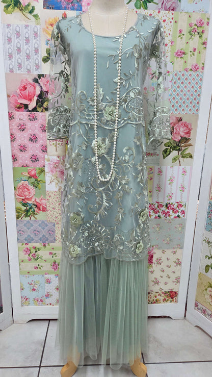 Sage Green Dress Set LR0562