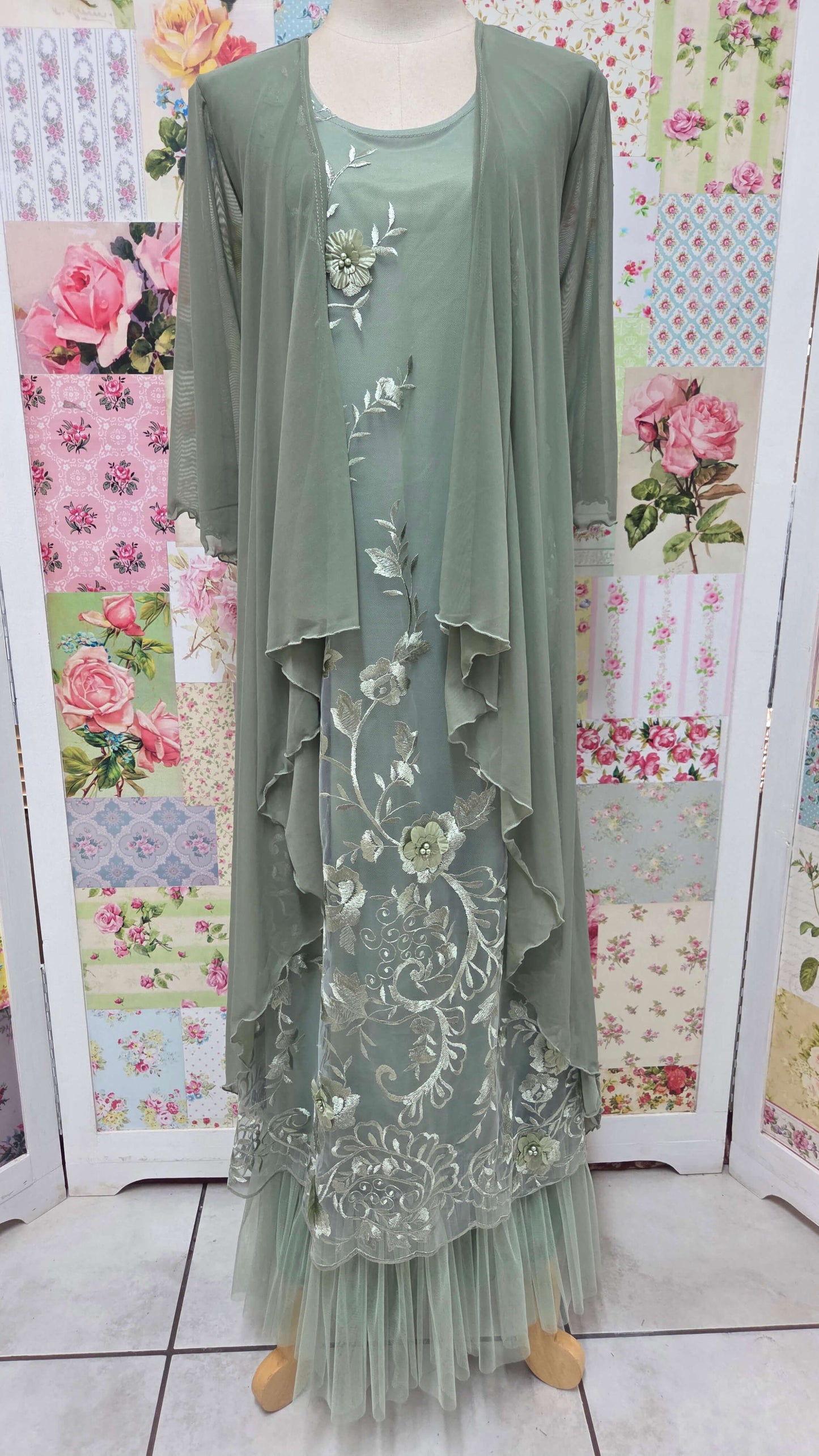 Sage Green Dress Set LR0629