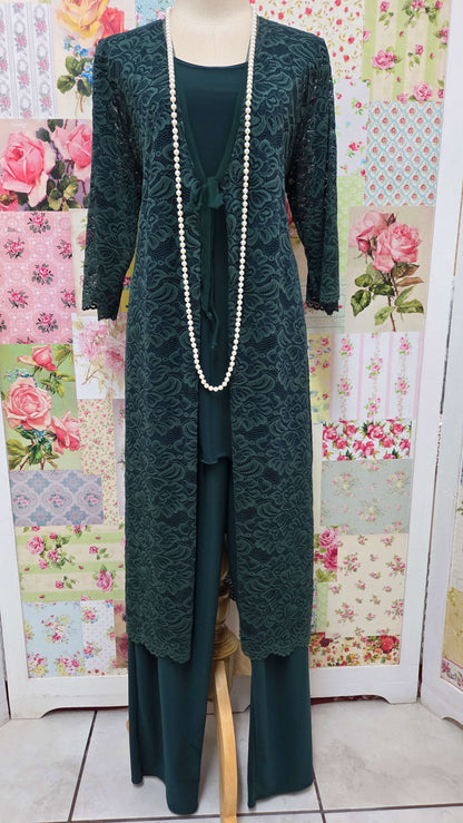 Emerald Green 3-Piece Pants Set LR0708