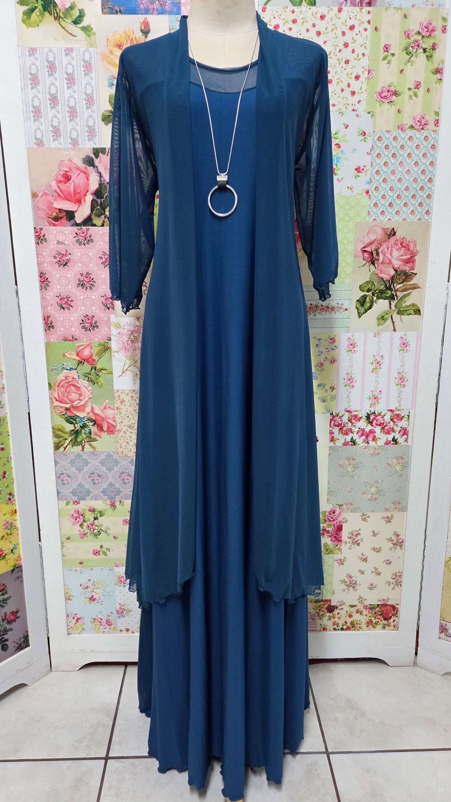 Teal 2-Piece Dress LR0387