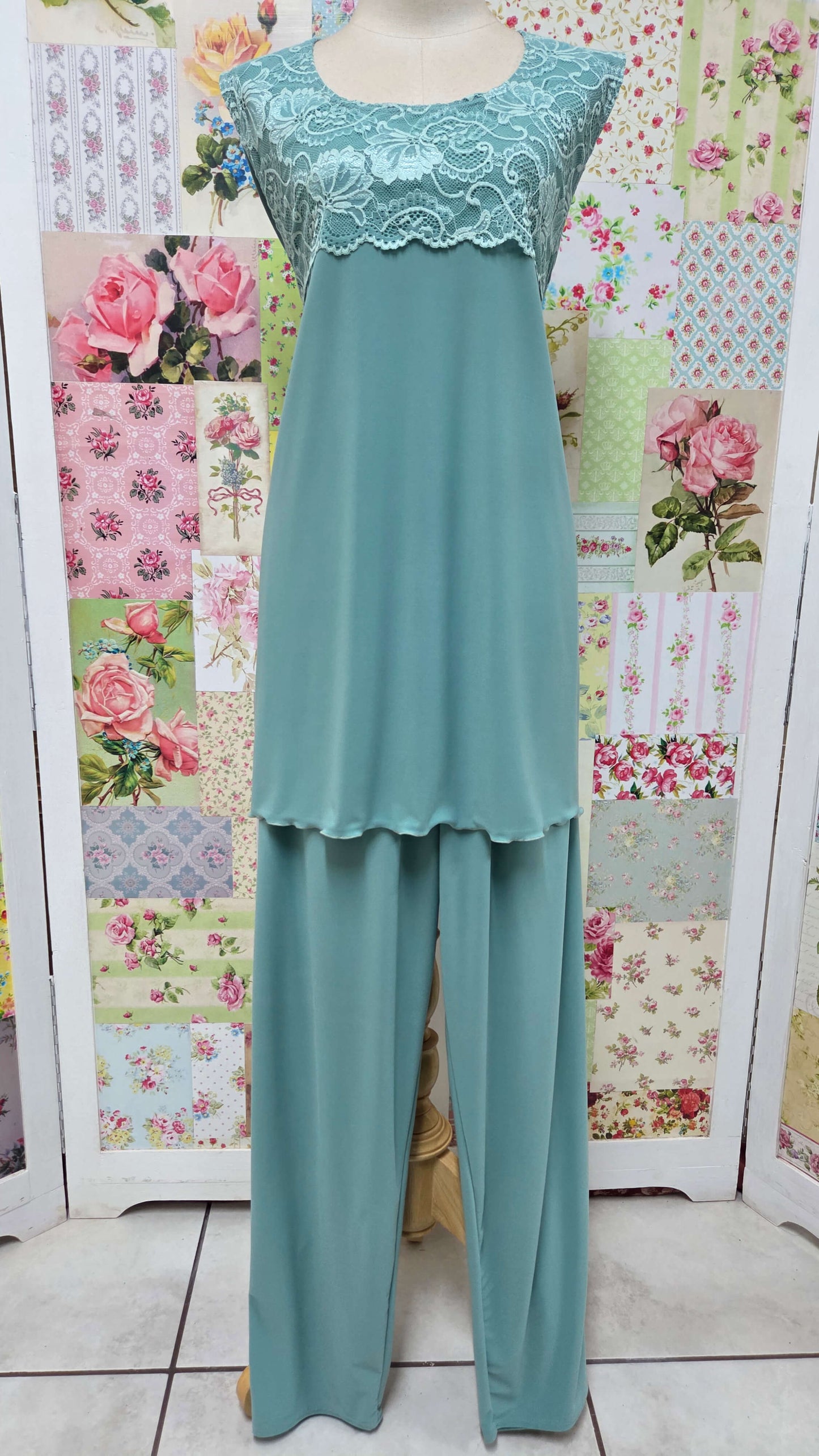 Soft Aqua Pants Set LR0707