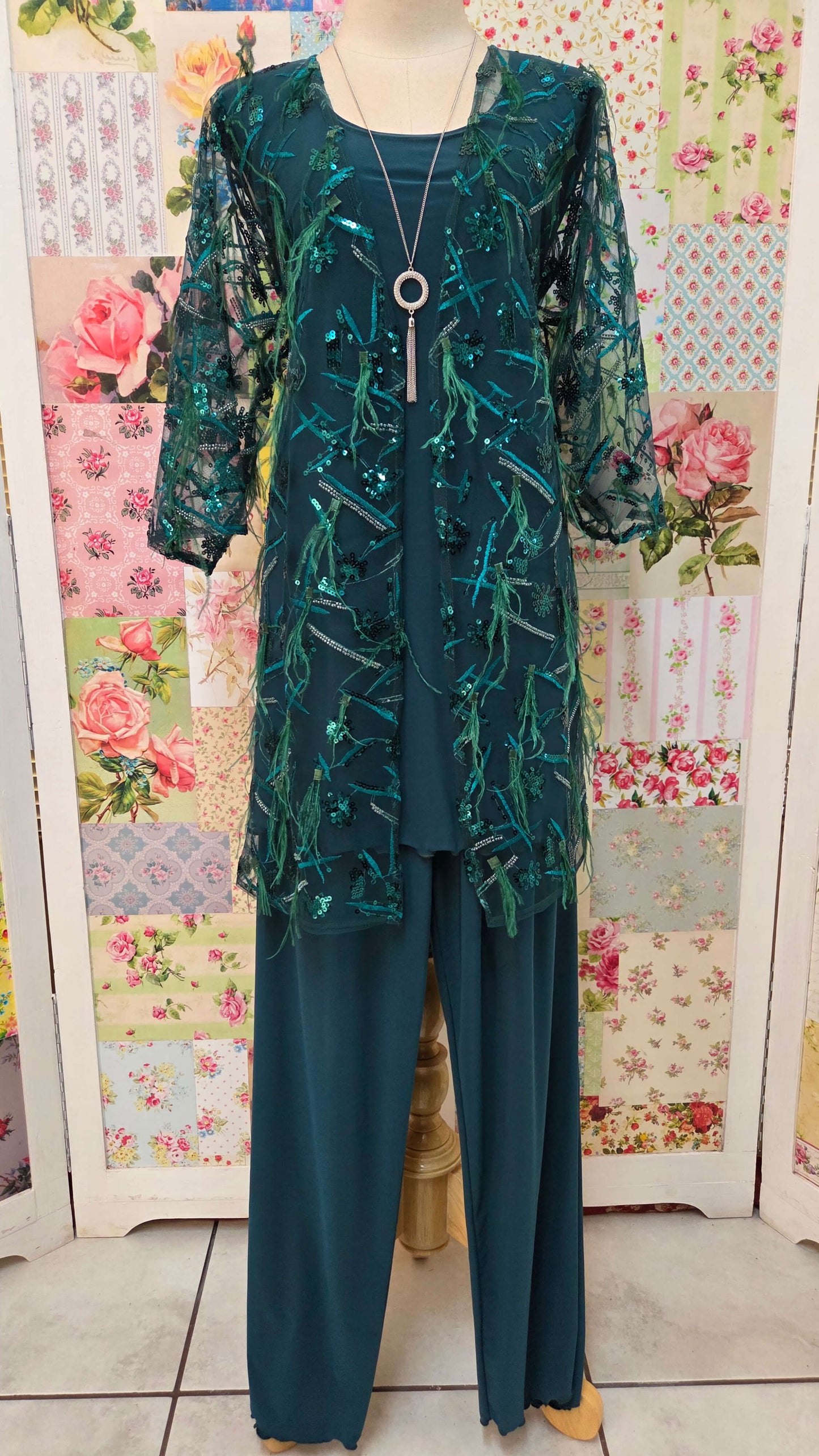 Emerald Green Pants Set LR0481