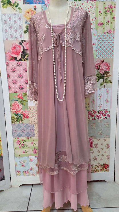 Dusty Pink Dress Set LR0548