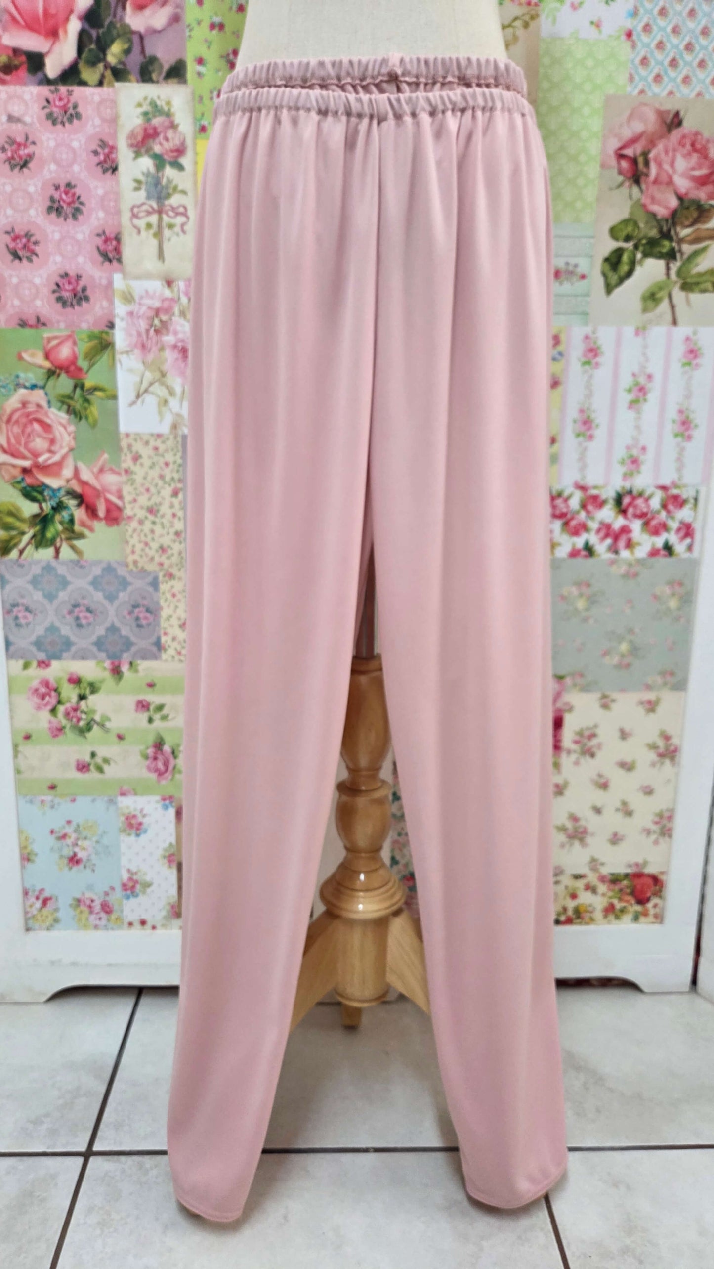 Dusty Pink Lace 3-Piece Pants Set AG04