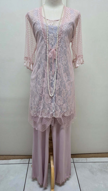 Soft Pink 3-Piece Pants Set LR0705