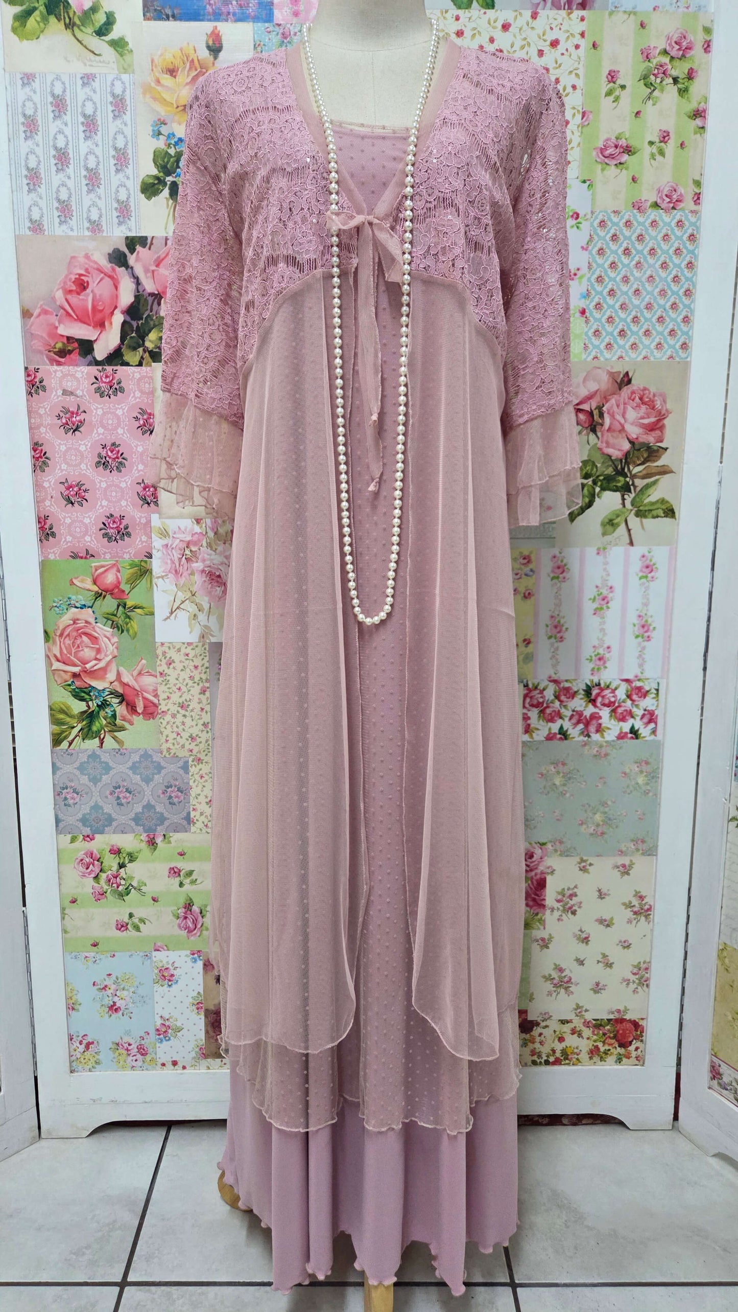 Dusty Pink Dress Set LR0606