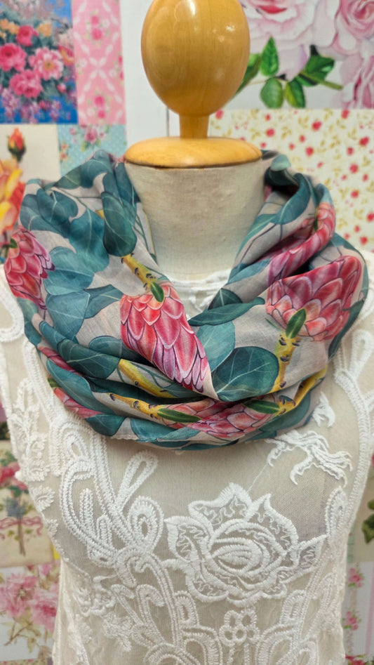 Green Printed Scarf SE0305