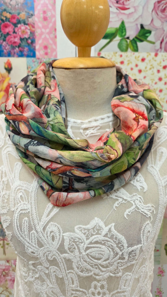 Green Printed Scarf SE0304