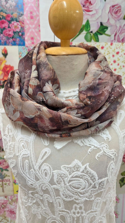 Brown Printed Scarf SE0293