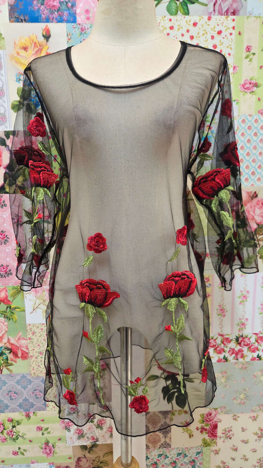 Black & Red Top LR0231
