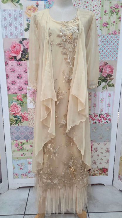 Champagne 2-Piece Dress Set LR0701