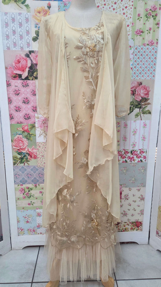 Champagne 2-Piece Dress Set LR0701