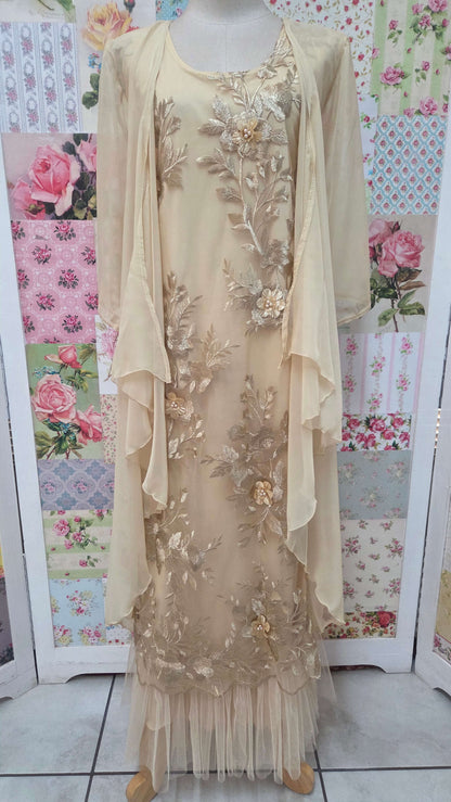 Champagne 2-Piece Dress Set LR0701