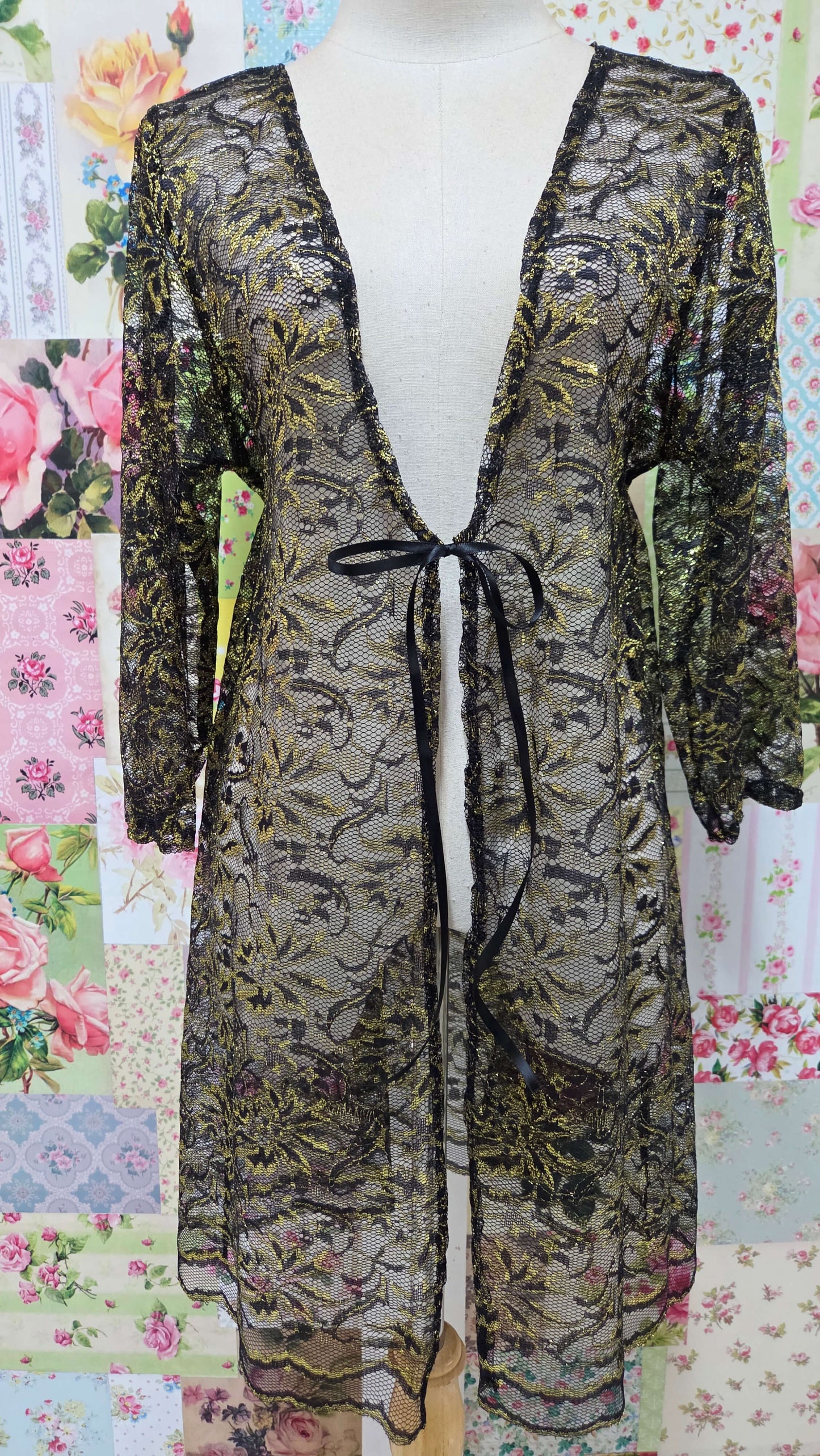 Black & Gold Lace Jacket PG0106