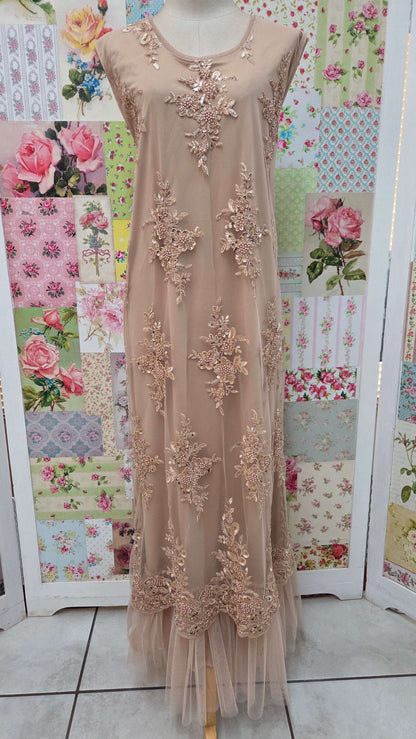 Champagne 2-Piece Dress Set LR0249
