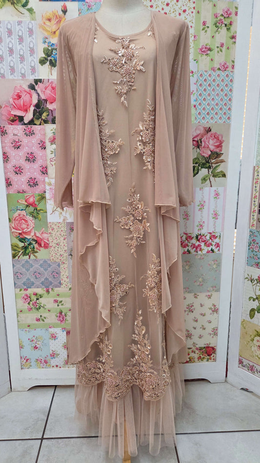 Champagne 2-Piece Dress Set LR0249