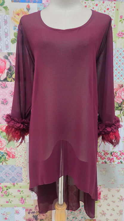 Burgundy 3-Piece Pants Set LR0671