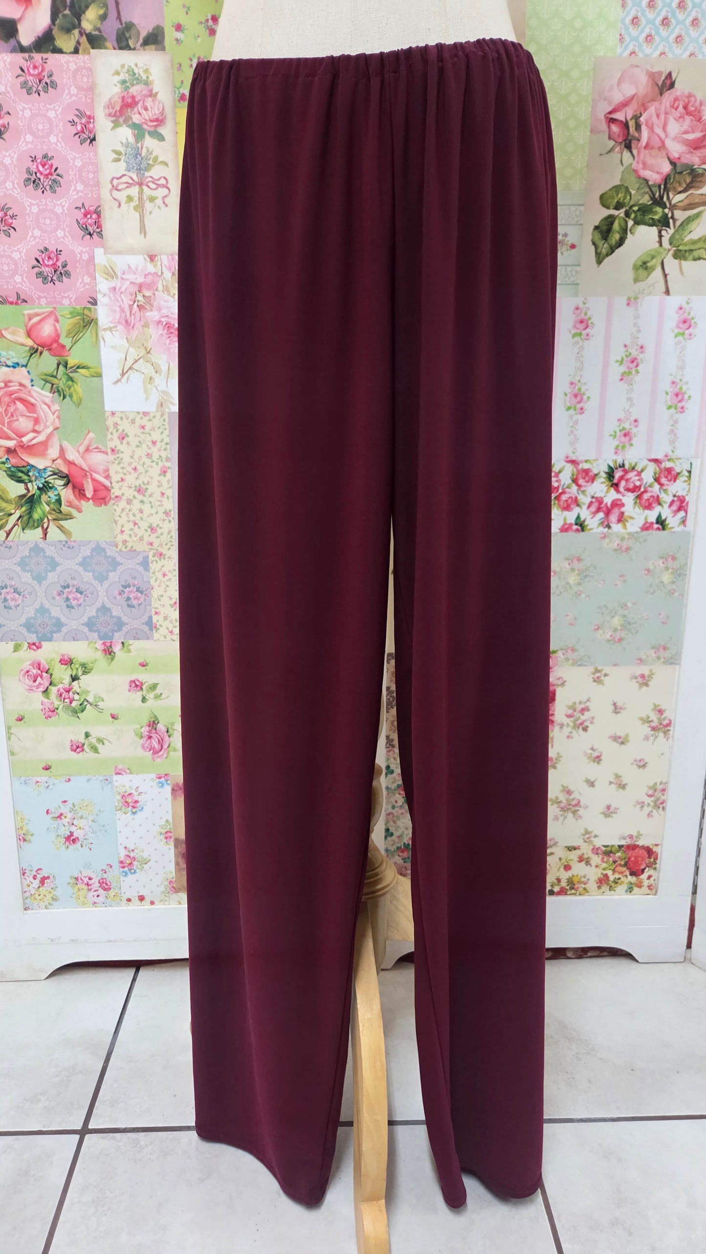 Burgundy 3-Piece Pants Set LR0671