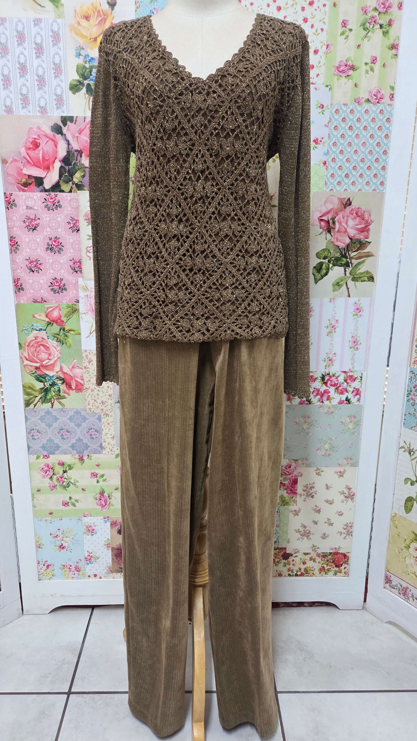 Mocha 2-Piece Pants Set BS095