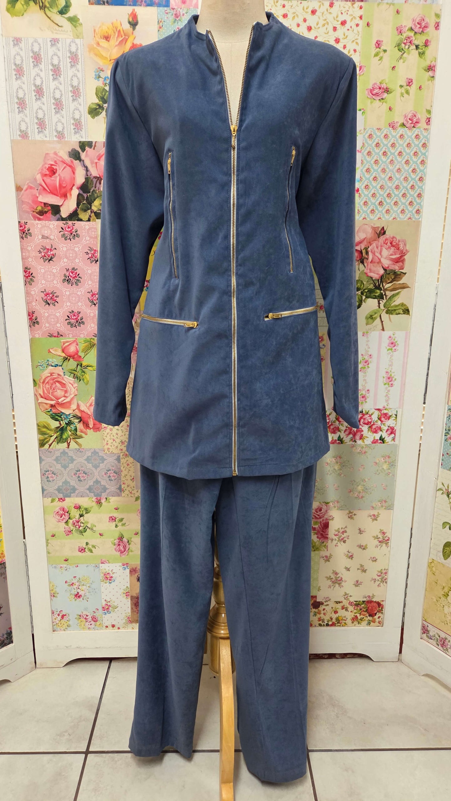 Dusty Blue 2-Piece Pants Set BS0137