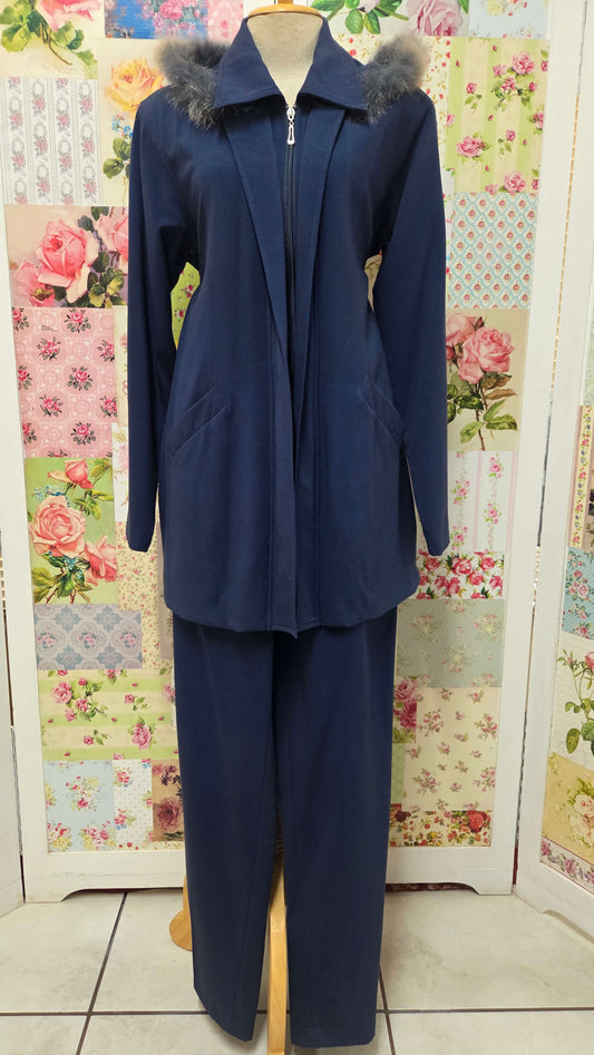 Navy Blue 2-Piece Pants Set YO017