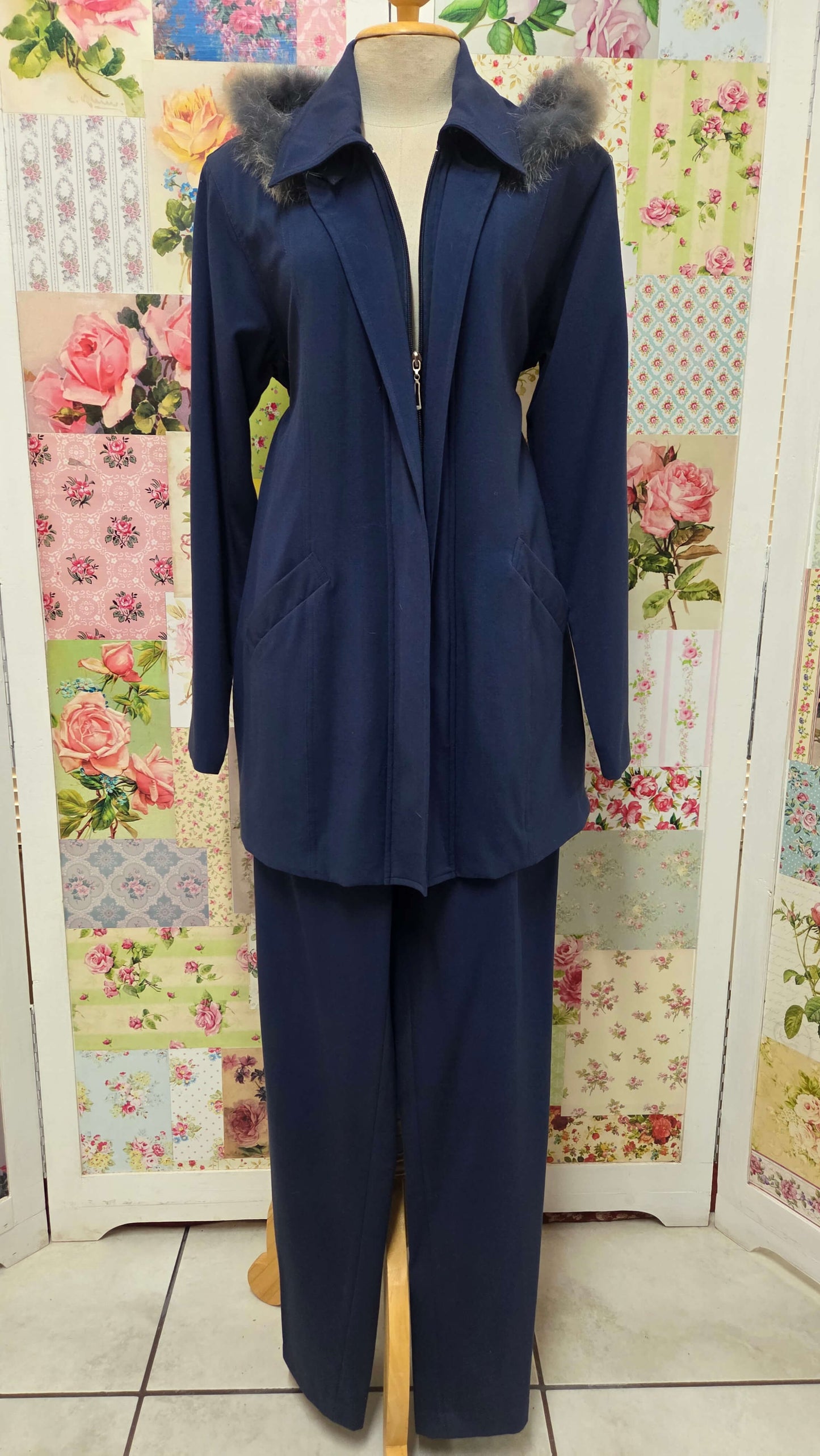 Navy Blue 2-Piece Pants Set YO017