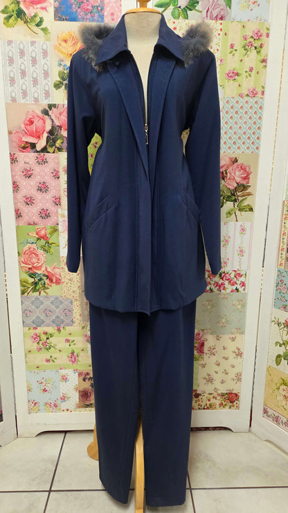 Navy Blue 2-Piece Pants Set YO017