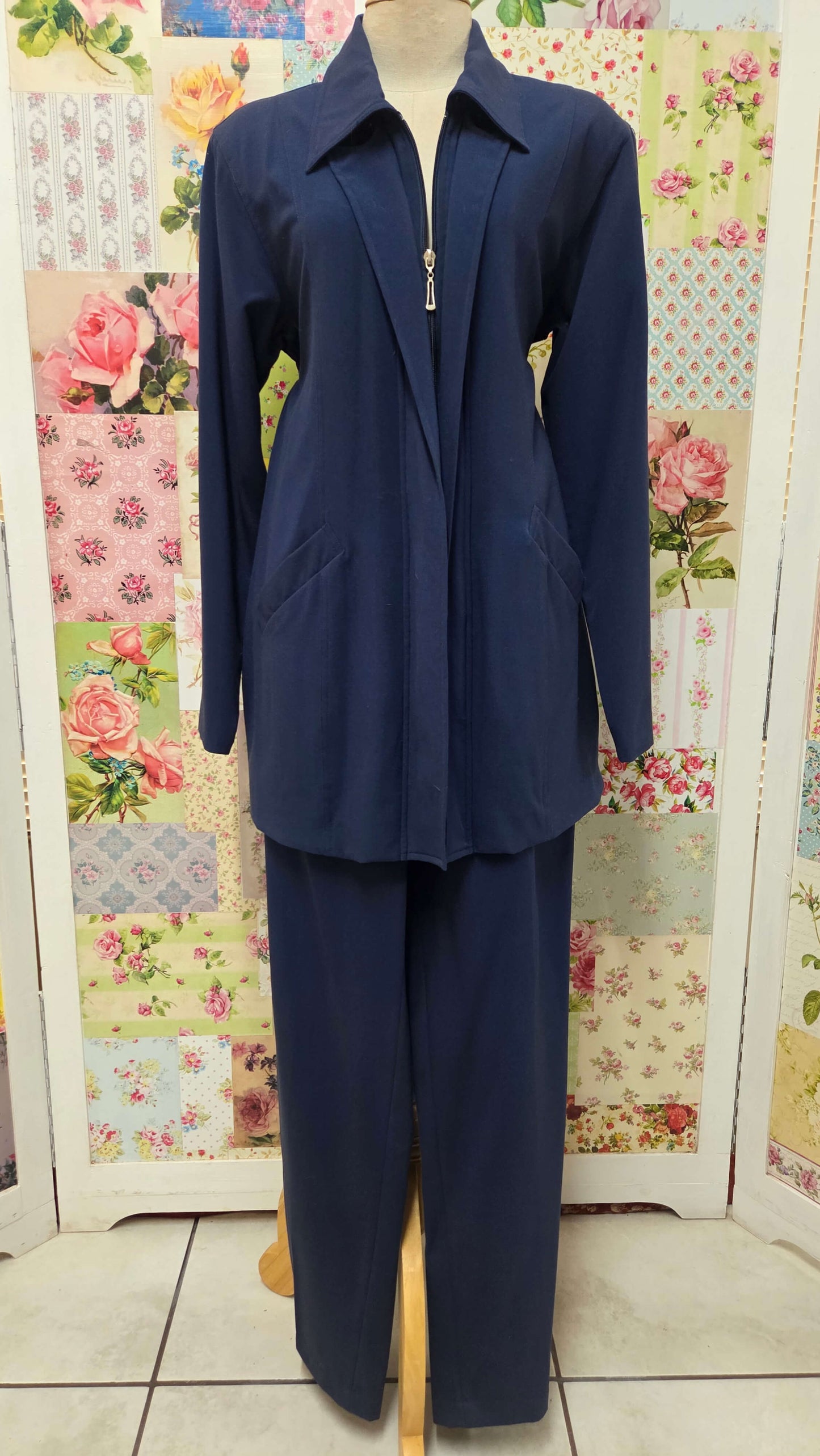 Navy Blue 2-Piece Pants Set YO017