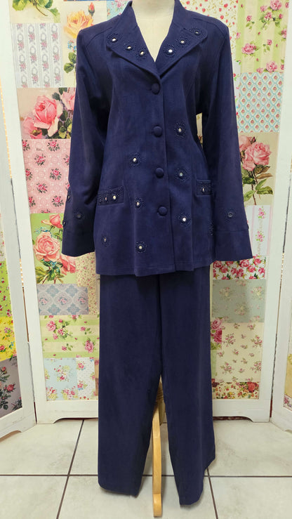 Navy Blue 2-Piece Pants Set YO006