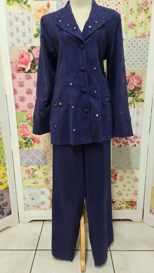 Navy Blue 2-Piece Pants Set YO006