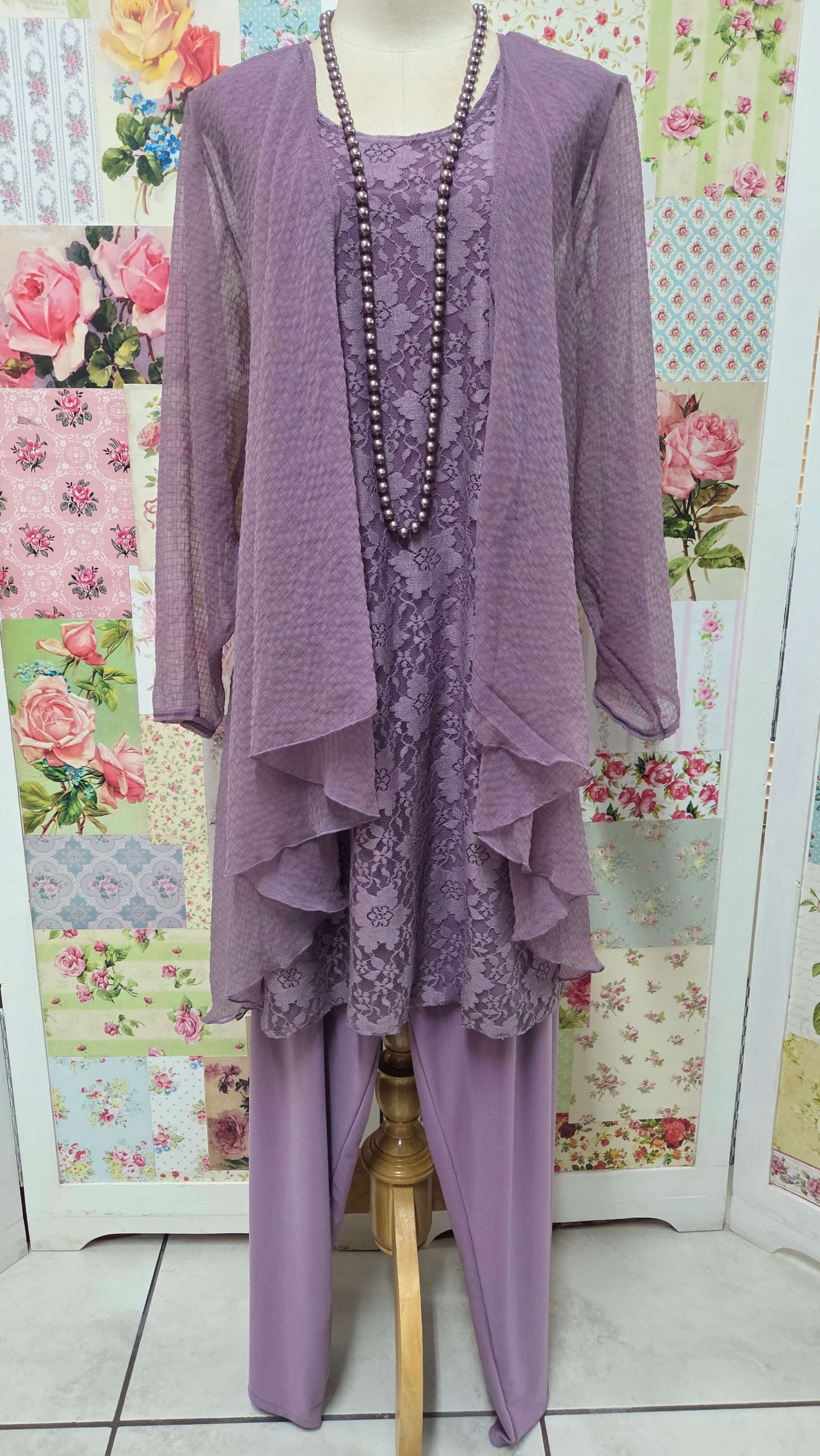 Mauve 3-Piece Pants Set LR0464