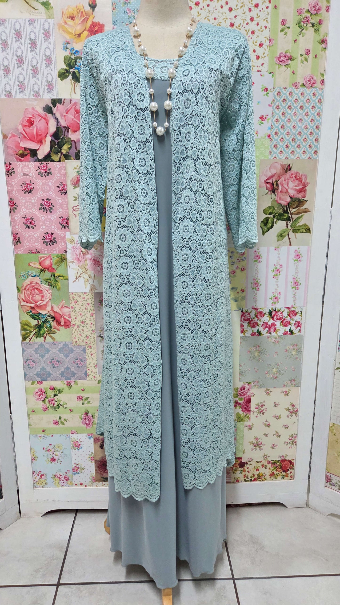 Sage Green  2-Piece Dress Set LR0295