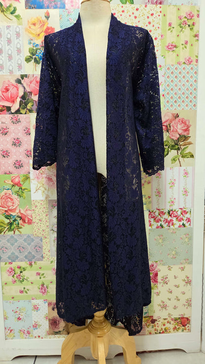 Navy 3-Piece Lace Dress LR0555