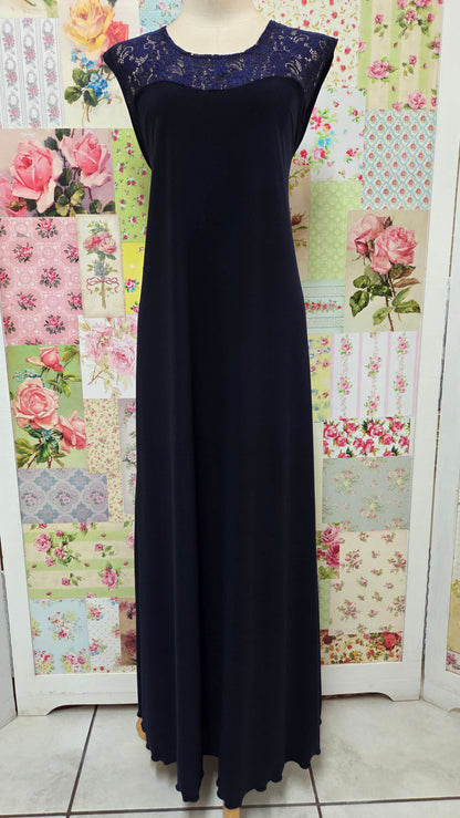 Navy 3-Piece Lace Dress LR0555