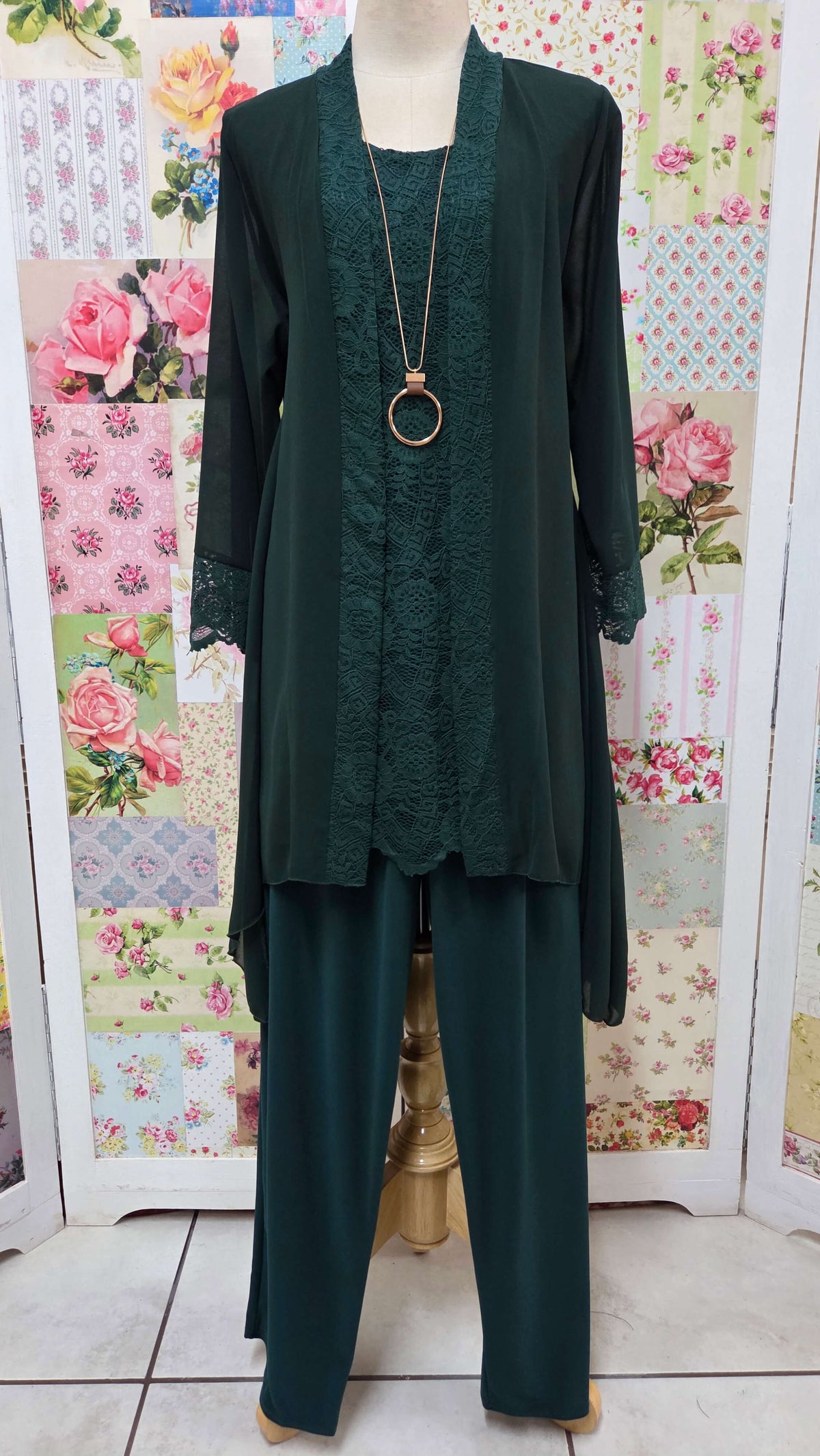 Emerald Green Pants Set LR0641