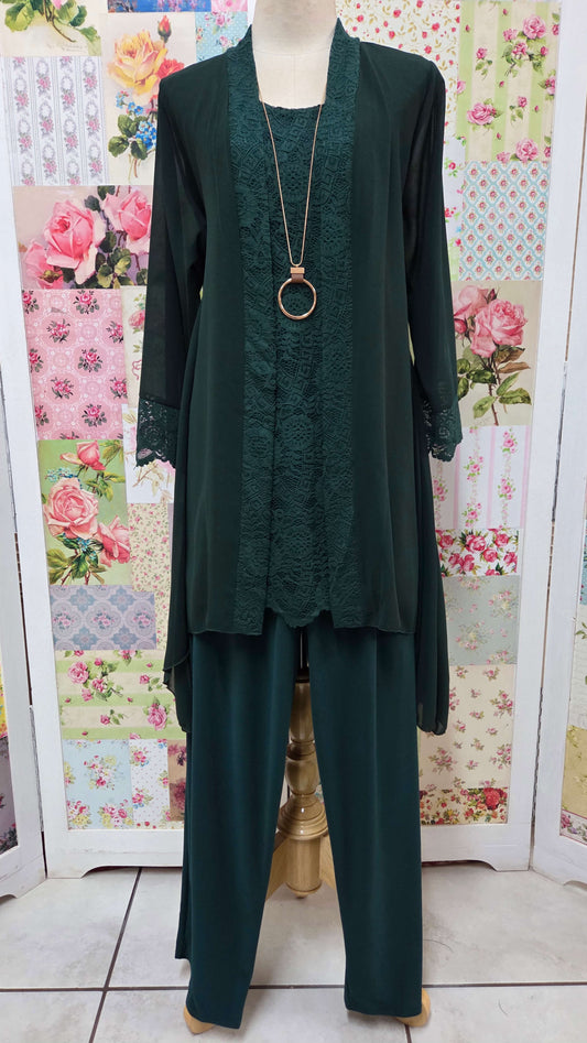 Emerald Green Pants Set LR0641