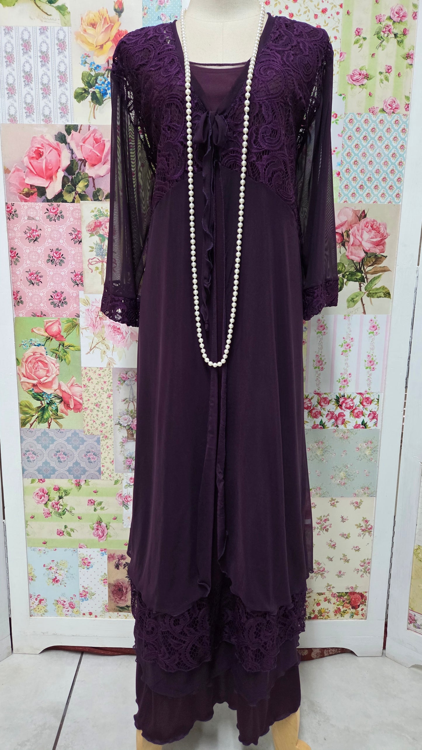 Plum 3-Piece Dress Set LR0691