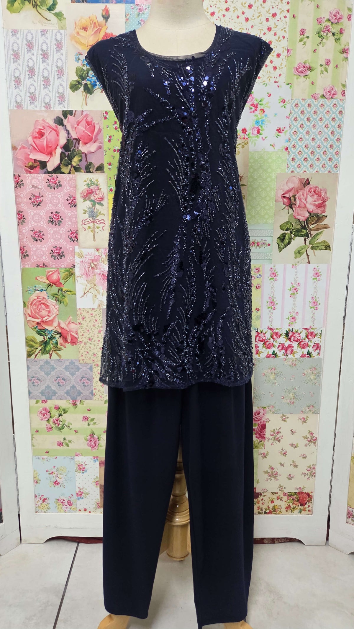 Navy 3-Piece Pants Set LR043