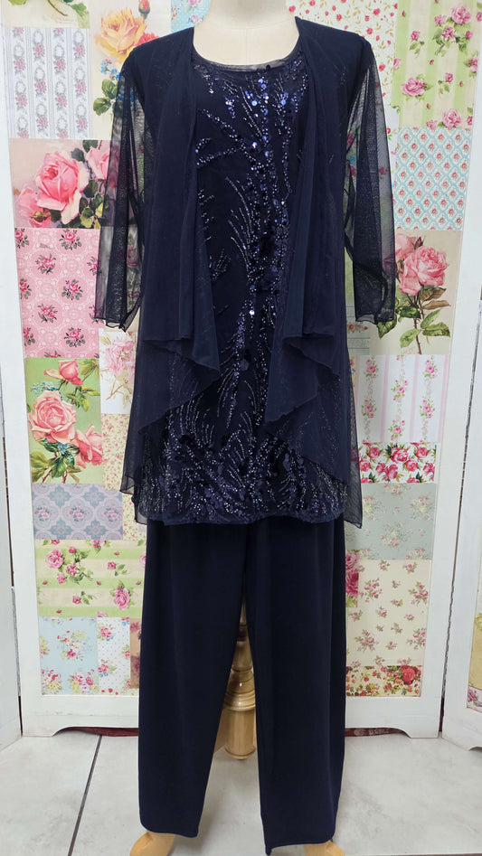 Navy 3-Piece Pants Set LR043