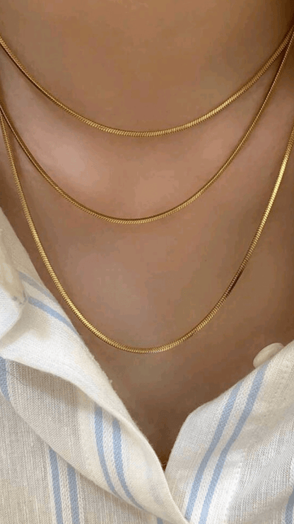 Gold / Silver Chain Necklace JU0350