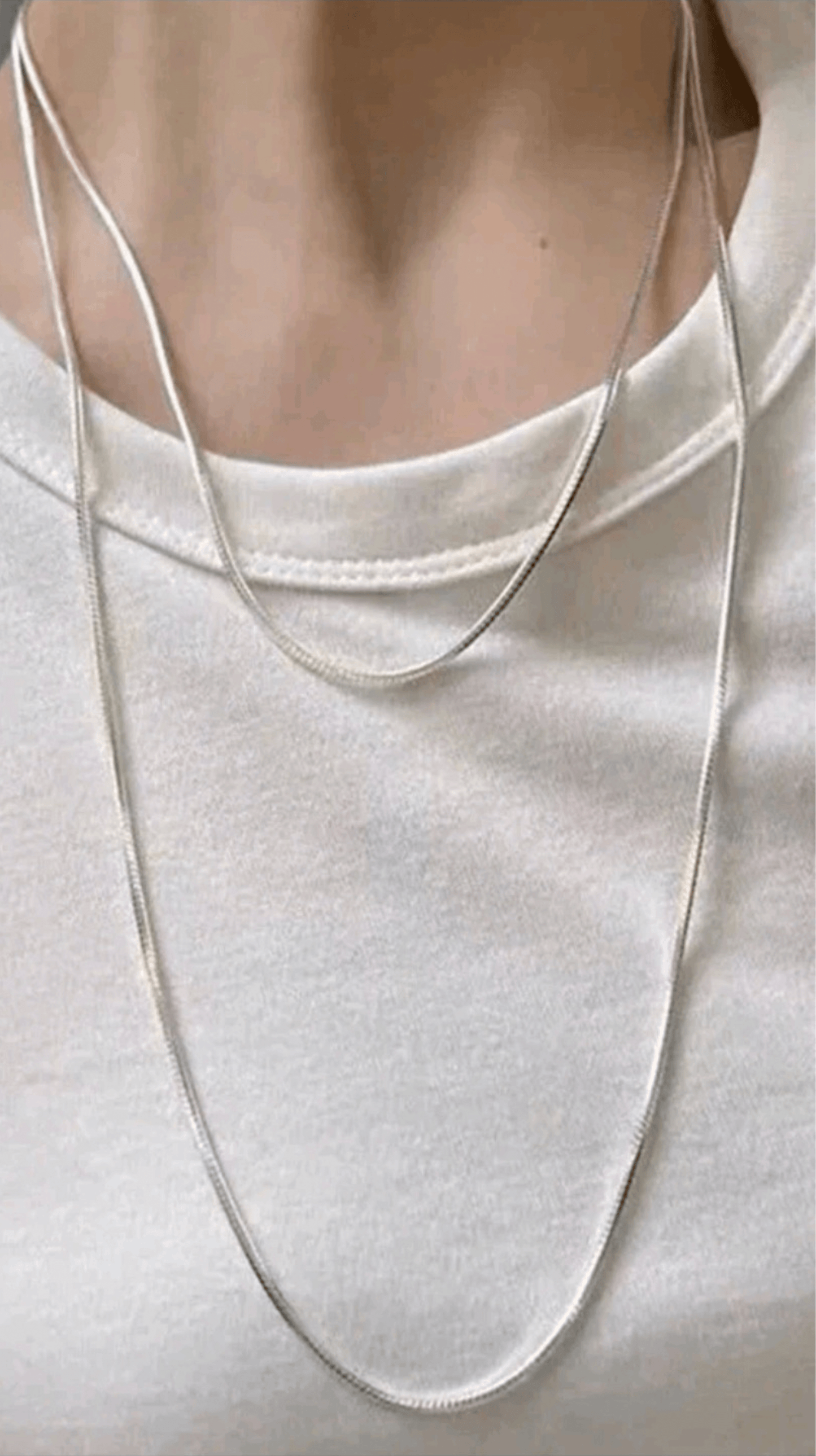 Gold / Silver Chain Necklace JU0350