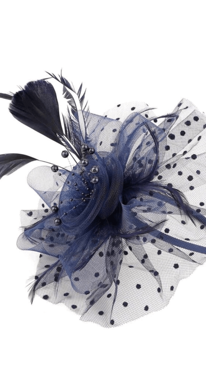 Navy Blue Fascinator HA017