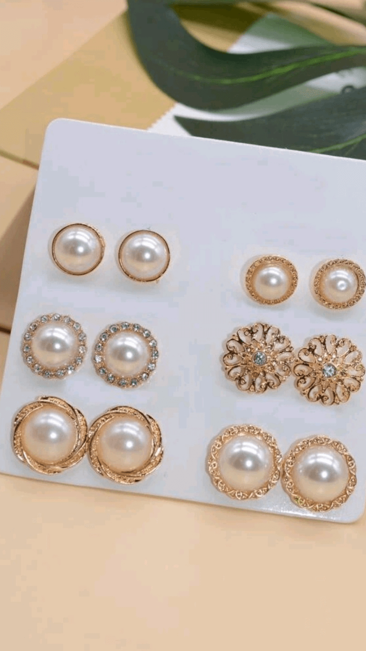 Faux Pearl Earrings JU010