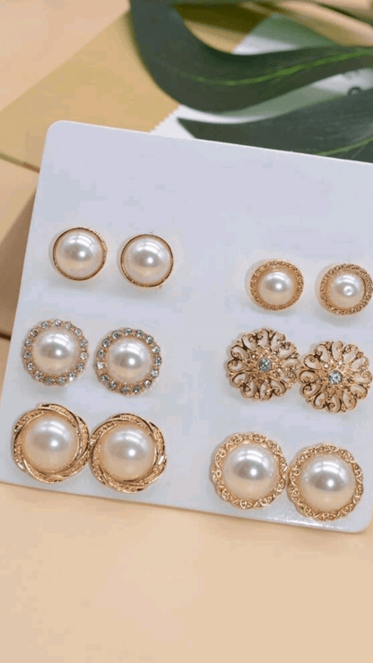 Faux Pearl Earrings JU010