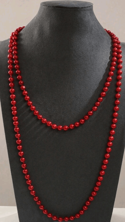 Red Beads Necklace JU051
