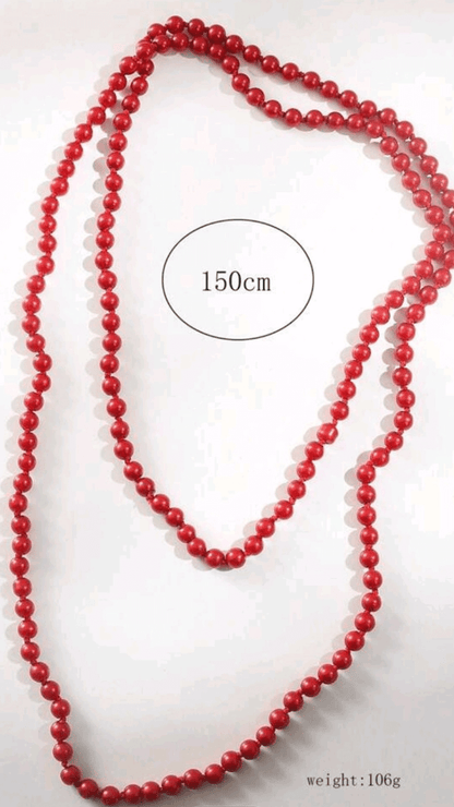 Red Beads Necklace JU051